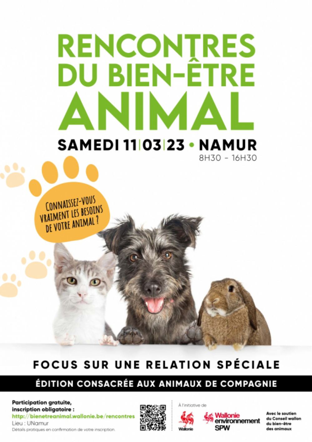 Rencontres du bien-être animal : édition consacrée aux animaux de compagnie.